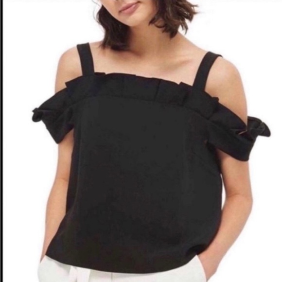 TOPSHOP Ruffle Top Size 2 - Picture 1 of 7